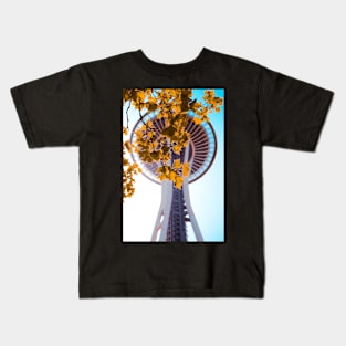 Space Needle In The Fall Kids T-Shirt